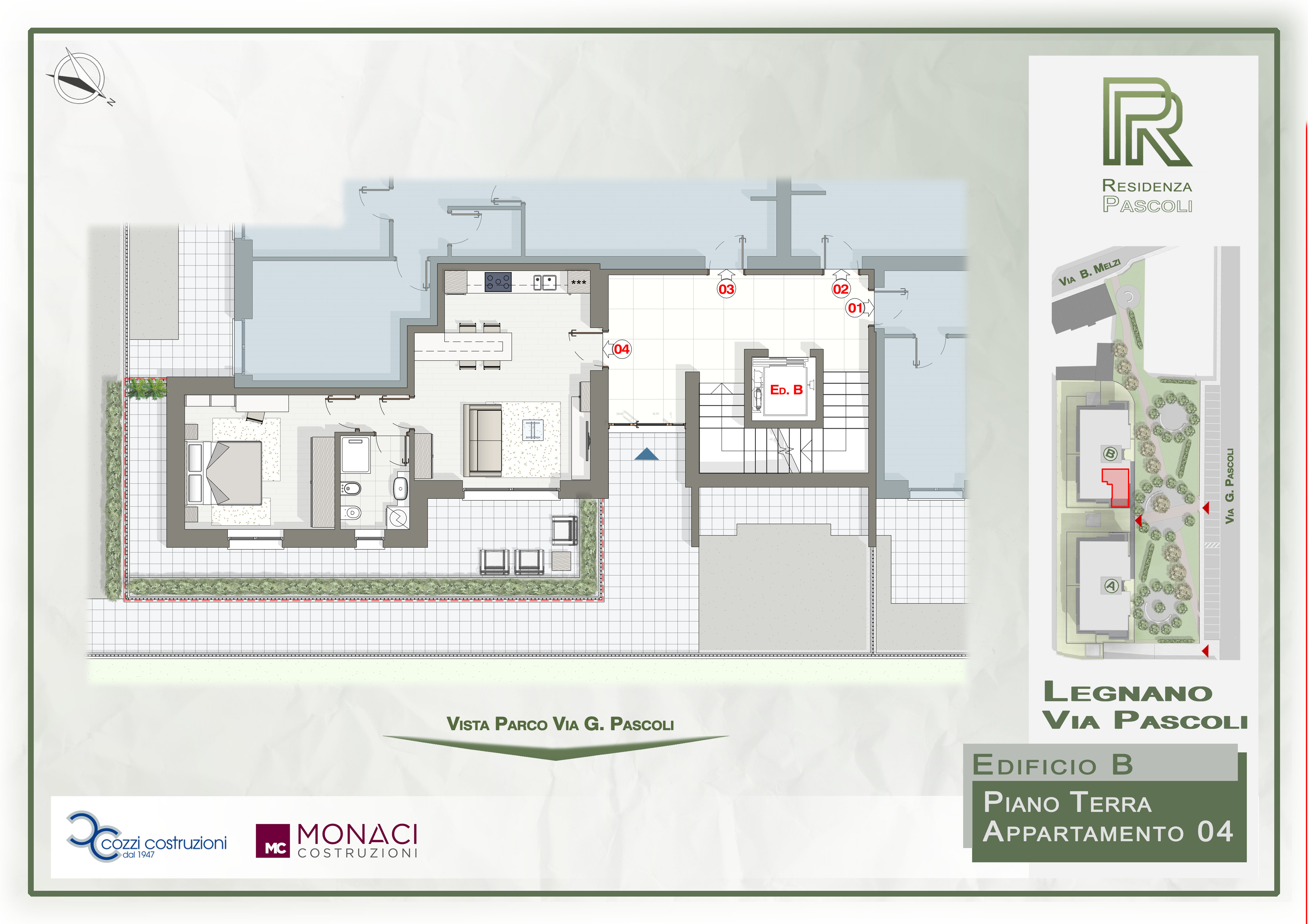 Bilocale con patio di proprietà
